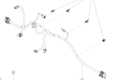 Catalog reference illustration: Headlamp wiring harness — OE 1489050-00-C