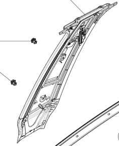 Catalog reference illustration: Door trim panel — right — OE 1506886-00-G