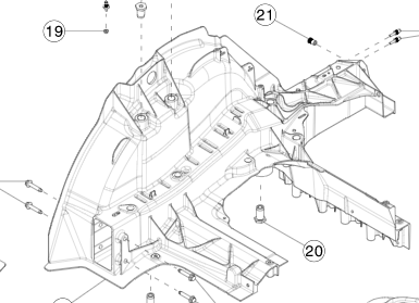 Catalog reference illustration: Rear wheelhouse structure — left — OE 1487465-S0-A