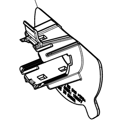 Catalog reference illustration: Rear bumper left inside parking sensor bracket — OE 1501431-00-A